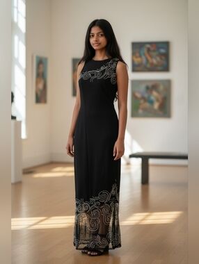Cassandra Stone Evening Gown Beaded